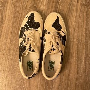 Vans sneakers with map print in mens size 12.